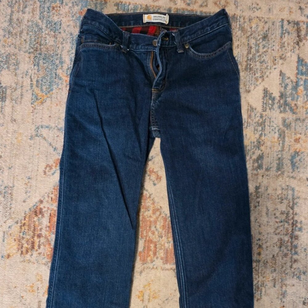 Carhartt flannel lined jeans